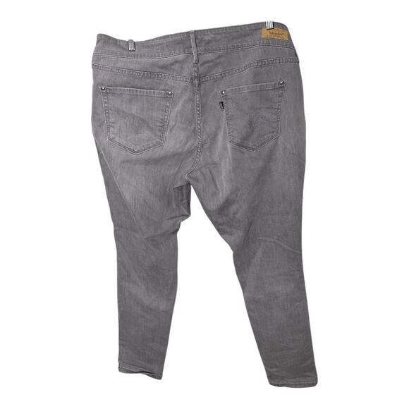 Levis 542 Skinny Jeans Women's 16 Grey  Zippered Front Pockets Riveted Stretch - Picture 7 of 11